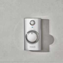 Aqualisa Visage Q HP/Combi Rear-Fed Chrome Thermostatic Single Outlet Concealed Smart Shower with Fixed Head