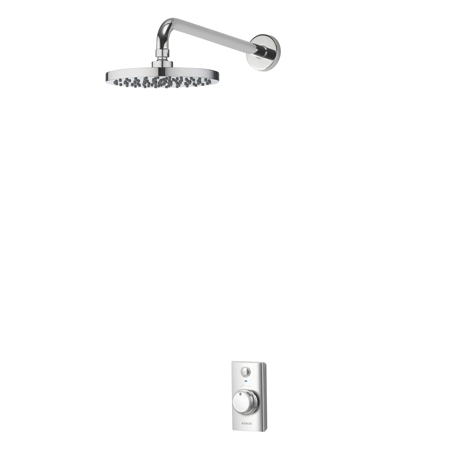Aqualisa Visage Q HP/Combi Rear-Fed Chrome Thermostatic Single Outlet Concealed Smart Shower with Fixed Head (214AJ)