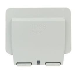 Hager Sollysta WXPSS82 IP66 13A 2-Gang 2P+E Weatherproof Outdoor Switched Socket