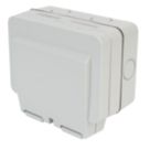 Hager Sollysta WXPSS82 IP66 13A 2-Gang 2P+E Weatherproof Outdoor Switched Socket