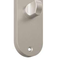 Cooke & Lewis Amga WC Lever on Backplate Handle Pair Satin Nickel