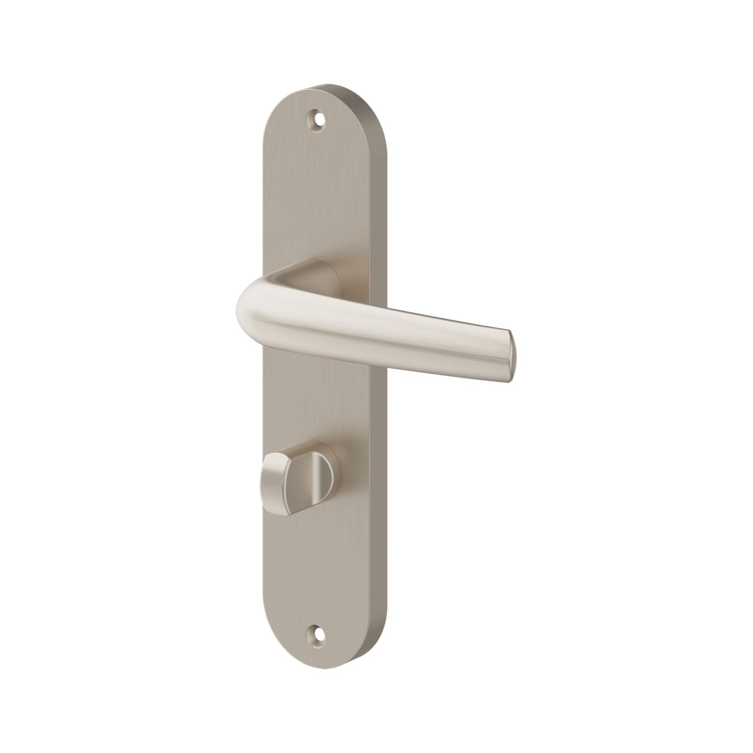 Cooke & Lewis Amga WC Lever on Backplate Handle Pair Satin Nickel (214CM)