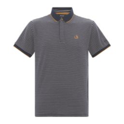 Regatta Tiver Polo Shirt Navy / Stone White Stripe Large 43.3" Chest