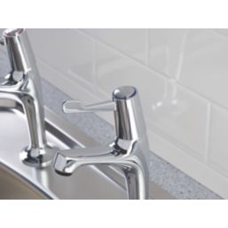 Bristan Value High Neck Pillar Single Lever Kitchen Taps Chrome-Plated 1 Pair