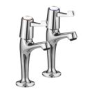Bristan Value High Neck Pillar Single Lever Kitchen Taps Chrome-Plated 1 Pair