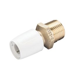 Hep2O  Plastic Push-Fit Adapting Male Coupler 10mm x 1/2"