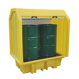 Essentials BP2HC 230Ltr Covered Bund Pallet 990mm x 1490mm x 1690mm