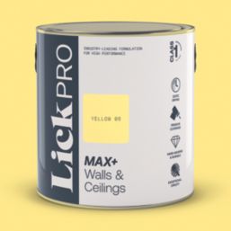 LickPro Max+ 2.5Ltr Yellow 06 Matt Emulsion  Paint