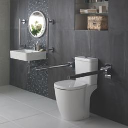 Ideal Standard S6362AA Doc M Hinged Support Rail Chrome 800mm x 201mm x 45mm