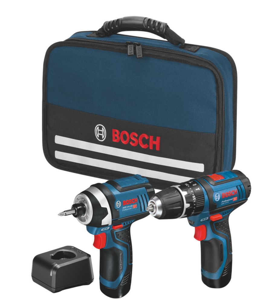 Bosch GSB GDR 12 12V 2 x 2.0Ah Lithium Coolpack Cordless Twin