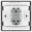 British General Evolve 20A 16AX 1-Gang 2-Way Wide Rocker Light Switch  Grey with Black Inserts
