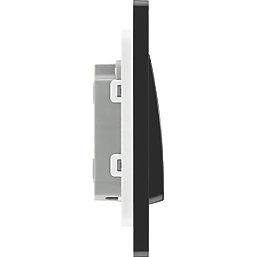 British General Evolve 20 A 16AX 1-Gang 2-Way Wide Rocker Light Switch  Grey with Black Inserts