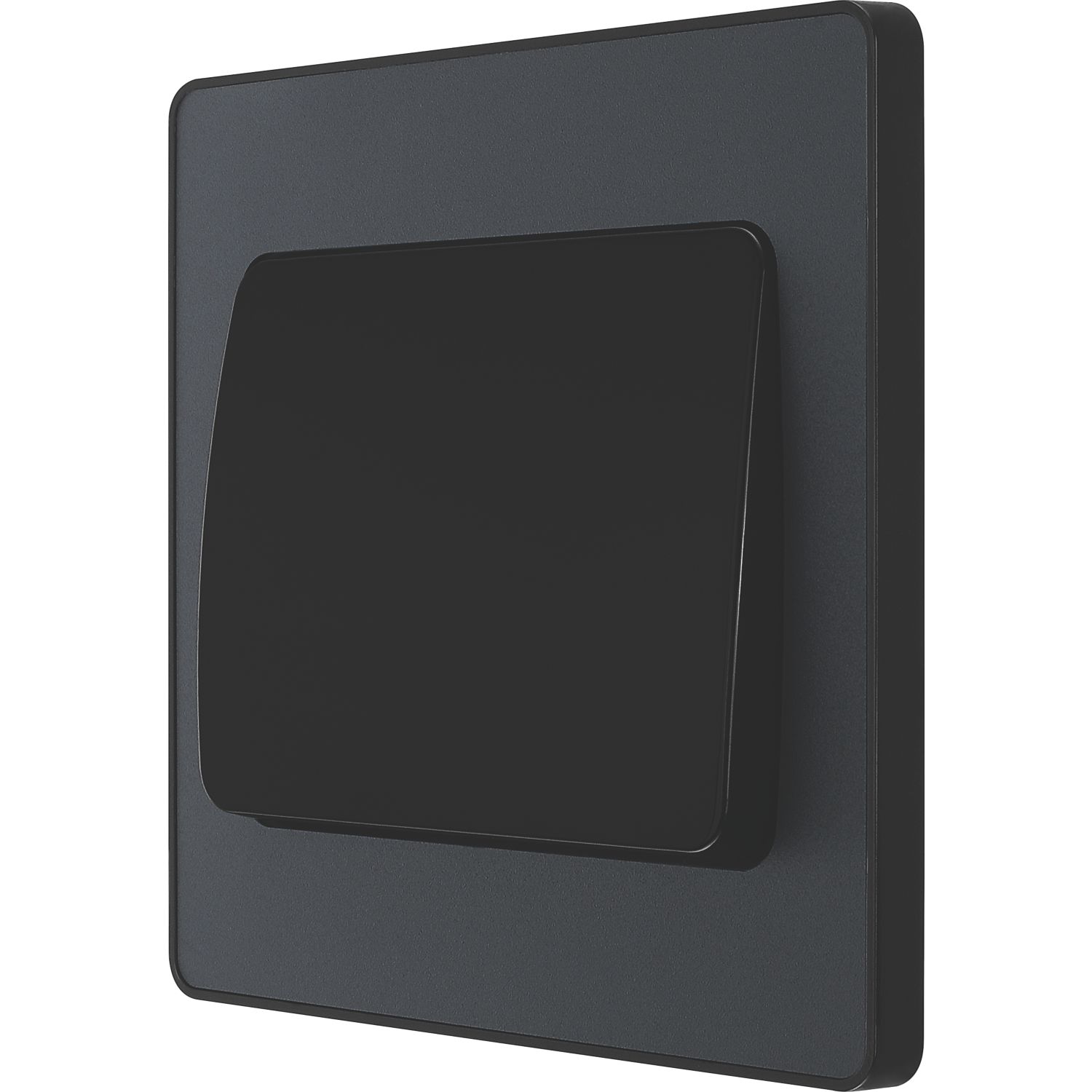 British General Evolve 20A 16AX 1-Gang 2-Way Wide Rocker Light Switch Grey with Black Inserts (214PY)