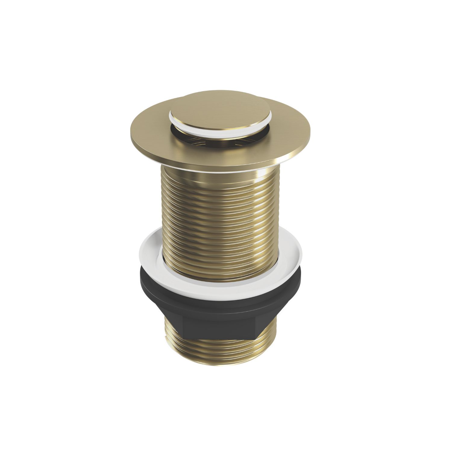 ETAL Unslotted Push Button Basin Waste Brushed Brass 60mm (214VN)