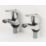 Swirl Conventional Chrome 87mm Cloakroom Lever 2 Tap Holes Basin Pillar Tap
