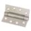 Eclipse  Satin Stainless Steel Ungraded Fire Rated Adjustable Self-Closing Hinges 102mm x 76mm 2 Pack