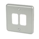 MK Grid Plus 2-Module Grid Faceplate Grey