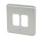 MK Grid Plus 2-Module Grid Faceplate Grey