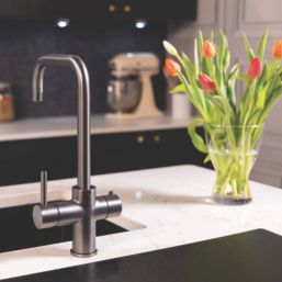 ETAL Elise 3-in-1 Instant Boiling Water Kitchen Tap Gun Metal