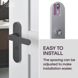 Cooke & Lewis Maugan WC Lever on Backplate Door Handles Pair Titanium