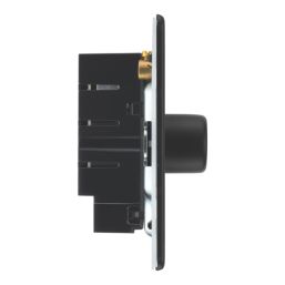 LAP  3-Gang 2-Way LED Dimmer Switch  Matt Black with Colour-Matched Inserts