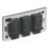 LAP  3-Gang 2-Way LED Dimmer Switch  Matt Black with Colour-Matched Inserts