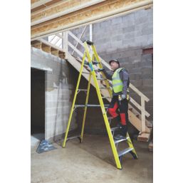 Zarges Fibreglass 2.94m 10 Step Platform Step Ladder