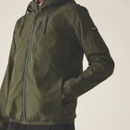 Regatta Shorebay Waterproof Jacket Dark Khaki / Black Small Size 43.3" Chest