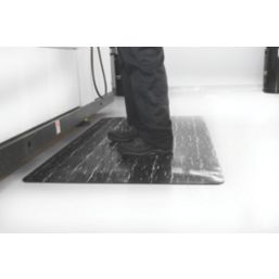 COBA Marble Top Anti-Fatigue Floor Mat Black 18.3m x 0.9m x 14mm