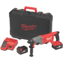 Milwaukee M18 CHD 402C FUEL 3.5kg 18V 2 x 4.0Ah Li Ion RedLithium Brushless Cordless SDS Plus Drill Screwfix