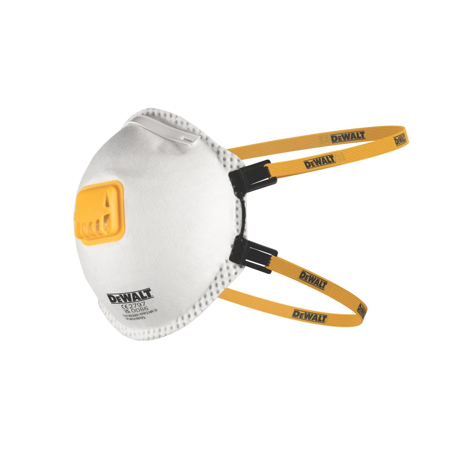 DeWalt Moulded FFP2 NR D Valved Disposable Masks P2 5 Pack (215JE)