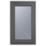 Crystal  Left-Hand Opening Obscure Triple-Glazed Casement Anthracite on White uPVC Window 610mm x 1040mm