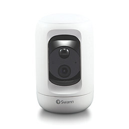 Swann SWIFI-PTCAM232GB-EU Mains-Powered White Wired 1080p Indoor Square Pan & Tilt Camera