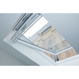 Keylite  Manual Centre-Pivot Grey & White uPVC Double-Glazed Roof Window Clear 780mm x 1180mm