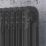 Arroll 794mm x 684mm 3550BTU Black / Silver Cast Iron 2 Column Radiator
