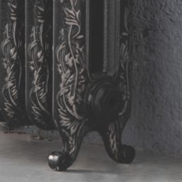 Arroll 794mm x 684mm 3550BTU Black / Silver Cast Iron 2 Column Radiator