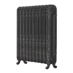 Arroll 794mm x 684mm 3550BTU Black / Silver Cast Iron 2 Column Radiator