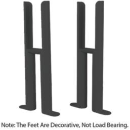 Reina 300mm Anthracite 2 Column Radiator Feet 2 Pack
