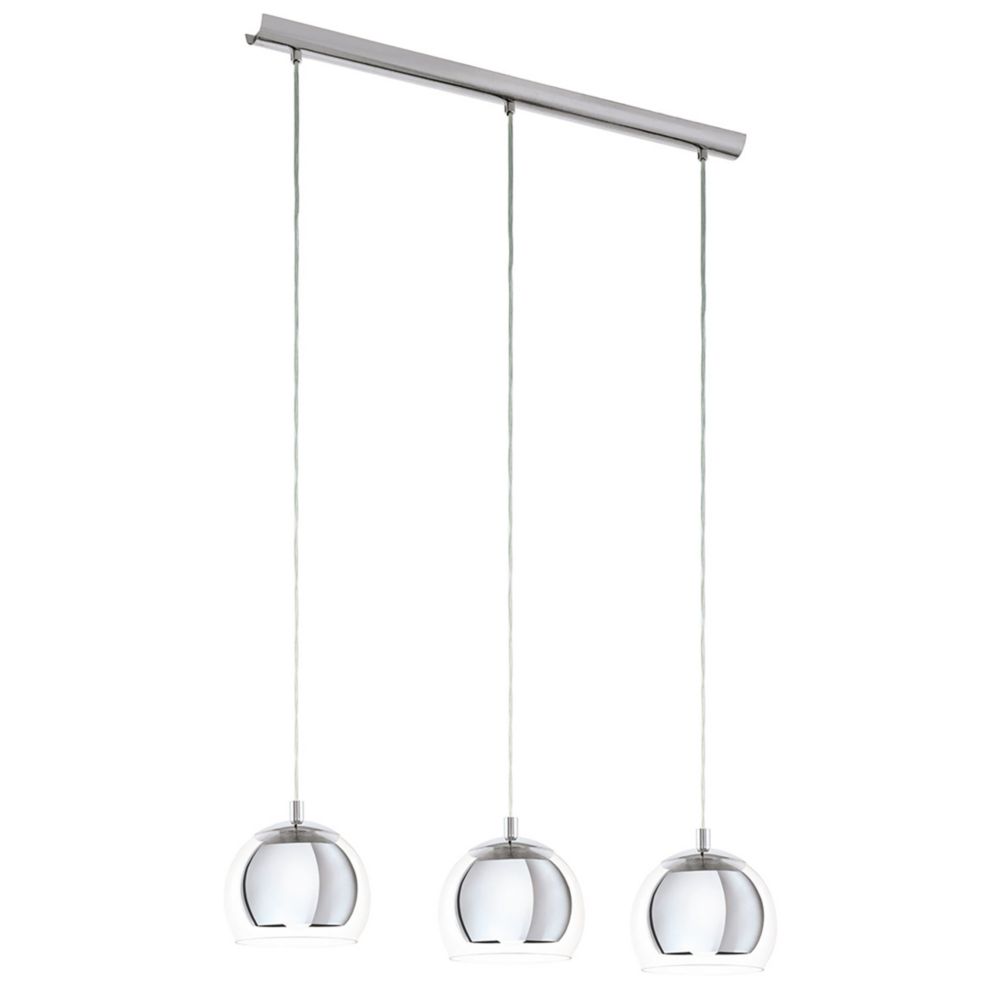 Eglo Rocamar 3 Light Pendant Light Chrome - Screwfix