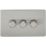 Knightsbridge  3-Gang 2-Way LED Intelligent Dimmer Switch  Brushed Chrome
