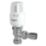 Drayton RT414 15mm x 1/2" White Angled Traditional Thermostatic Radiator Valve & Lockshield