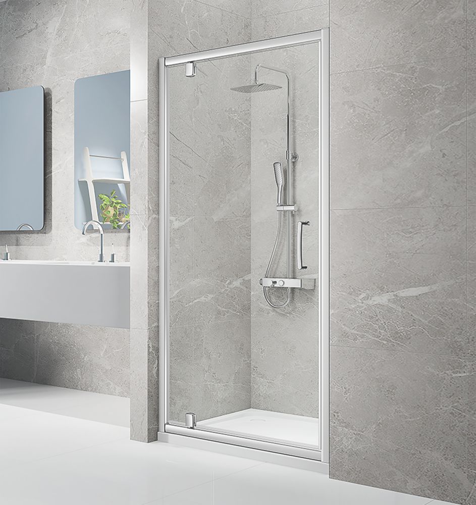 Triton Neo Eight Framed Quadrant Pivot Shower Door Chrome  800mm x 1900mm