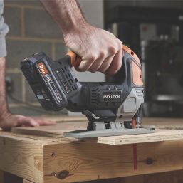 Evolution Cordless R90JGS-Li Jigsaw 20V Li-ion EXT Inc Multi-Material Blades with Charger & 2Ah Battery