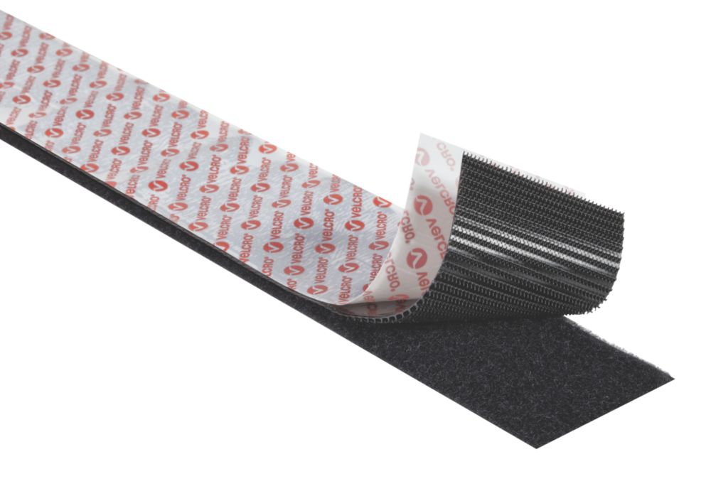 VELCRO® Brand Stick On For Fabrics Tape in Black