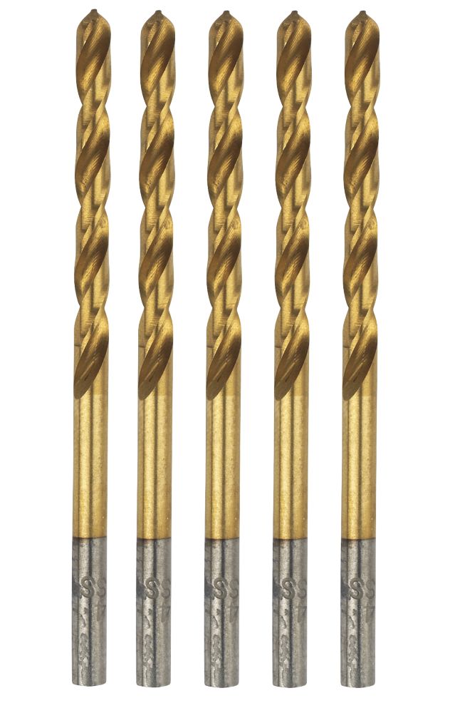 Erbauer Straight Shank Metal Drill Bits 1mm x 34mm 5 Pack Screwfix