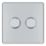 LAP  2-Gang 2-Way LED Dimmer Switch  Polished Chrome with Colour-Matched Inserts