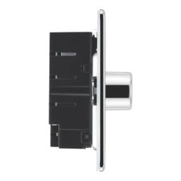 LAP  2-Gang 2-Way LED Dimmer Switch  Polished Chrome with Colour-Matched Inserts