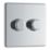 LAP  2-Gang 2-Way LED Dimmer Switch  Polished Chrome with Colour-Matched Inserts