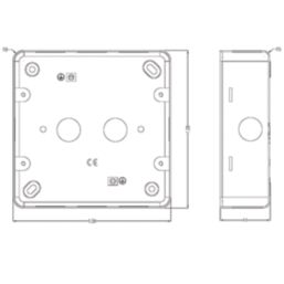 Knightsbridge  6-8-Module Grid Metal-Clad Mount Box 44mm