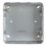 Knightsbridge  6-8-Module Grid Metal-Clad Mount Box 44mm